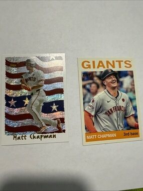 Topps Matt Chapman San Francisco Giants Cards - Red, Blue, Gold